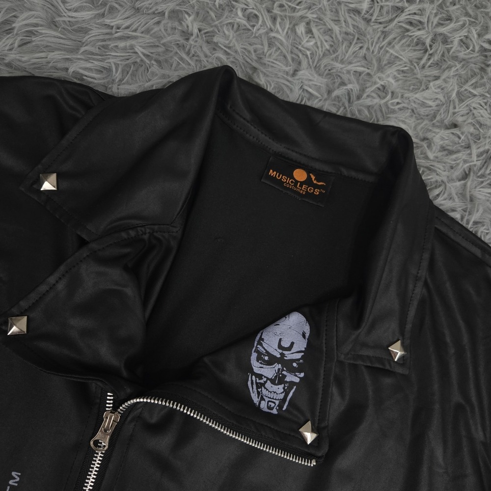Music Legs Costumes Womens XL Black Terminator T-800 Sleeveless Full‎ Zip Vest
